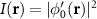 $I(\mathbf) = |\phi_0^}(\mathbf)|^2$