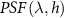 $PSF\left(\lambda,h\right)$