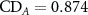 $\text_A = 0.874$