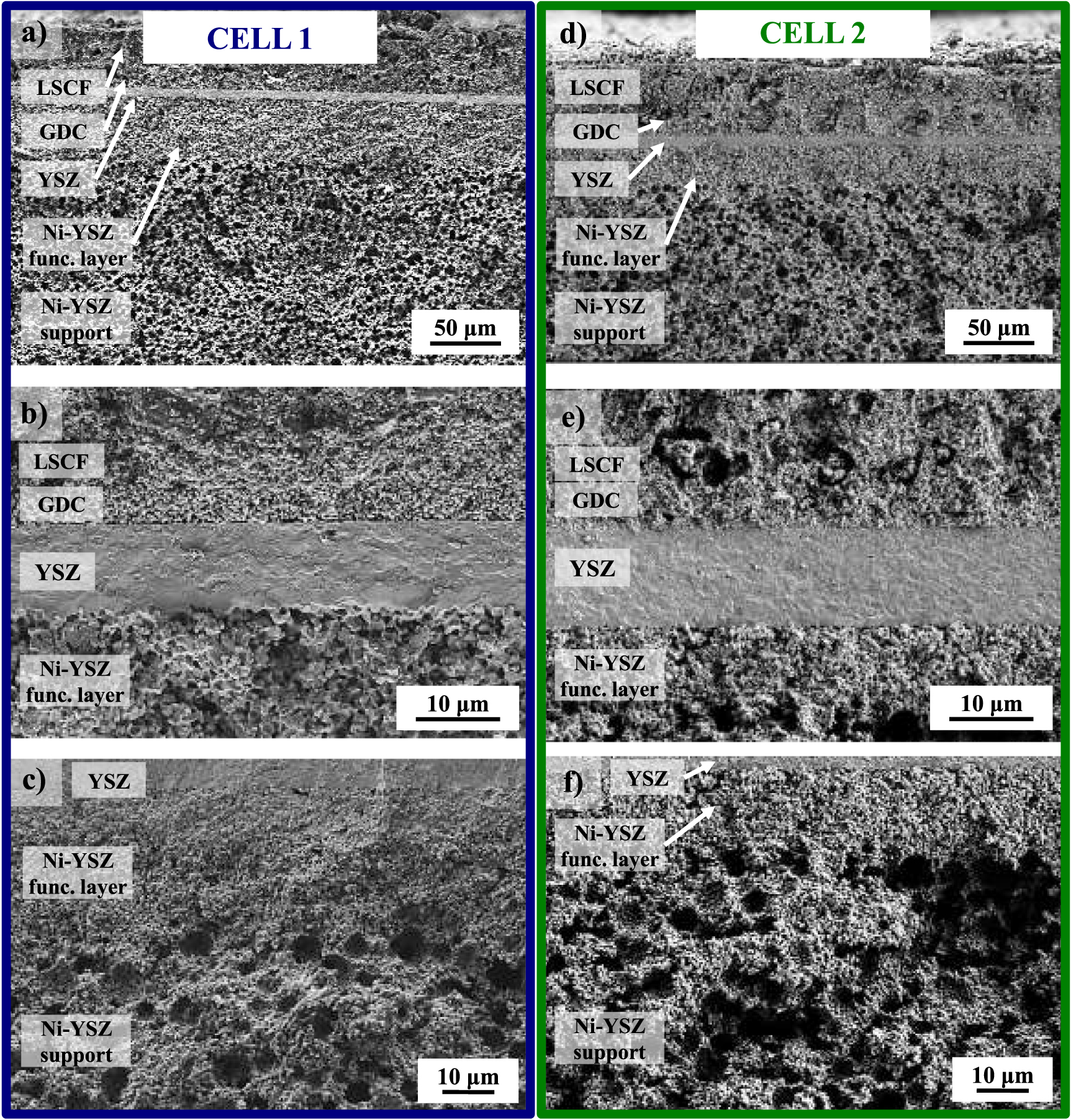 Reversible fuel electrode supported solid oxide cells fabricated by ...