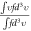 $\tfrac{\int \upsilon {{fd}}^{3}\upsilon }{\int {{fd}}^{3}\upsilon }$