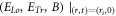 $\left({E}_{{Lo}},{E}_{{Tr}},B\right){{\rm{| }}}_{\left(r,t\right)=\left({r}_{s},0\right)}$