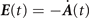 $\boldsymbol{E}(t)=-\dot{\boldsymbol{A}}(t)$