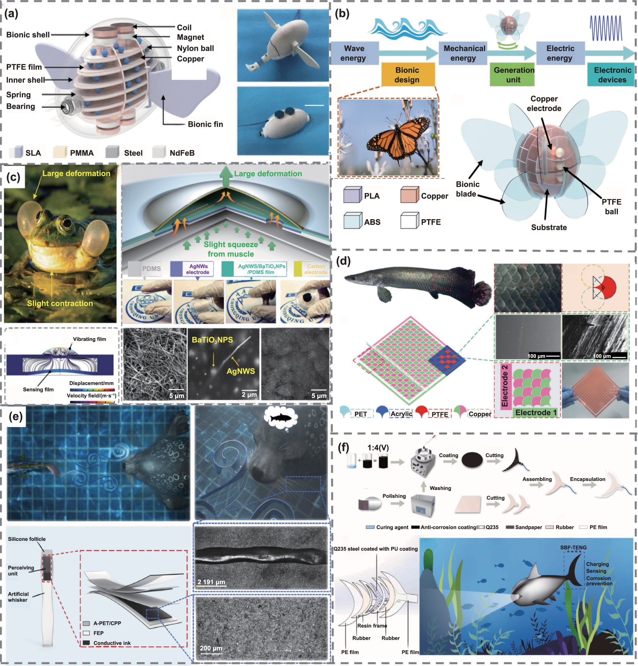 Recent advances in nature inspired triboelectric