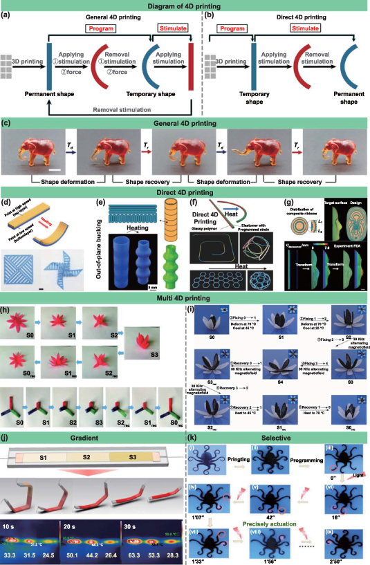 Mechanism and manufacturing of 4D printing: derived and beyond the ...