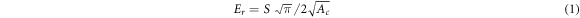 Equation (1)