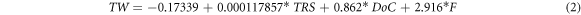 Equation (2)