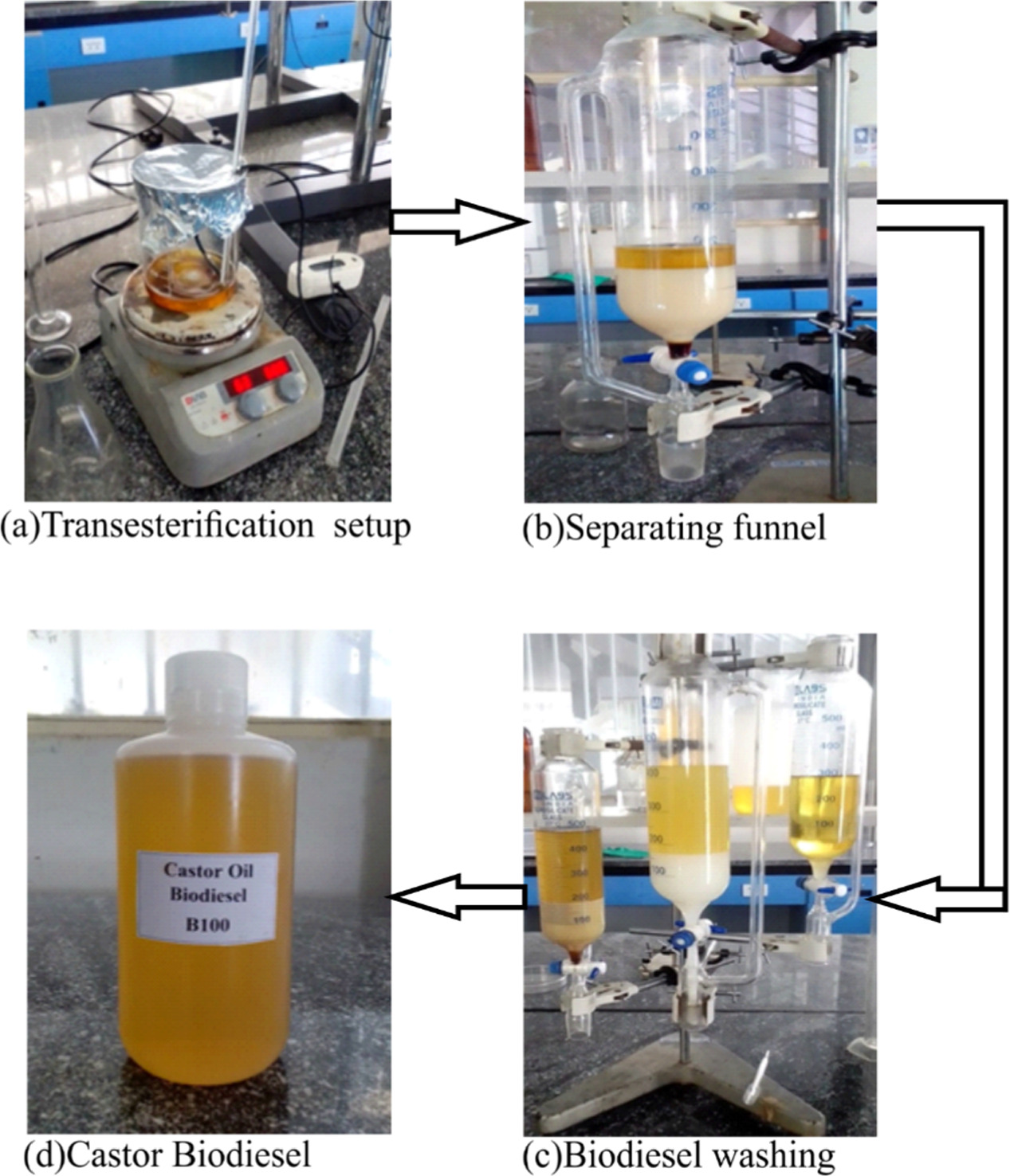Experimental study of the transient properties of a diesel and castor ...