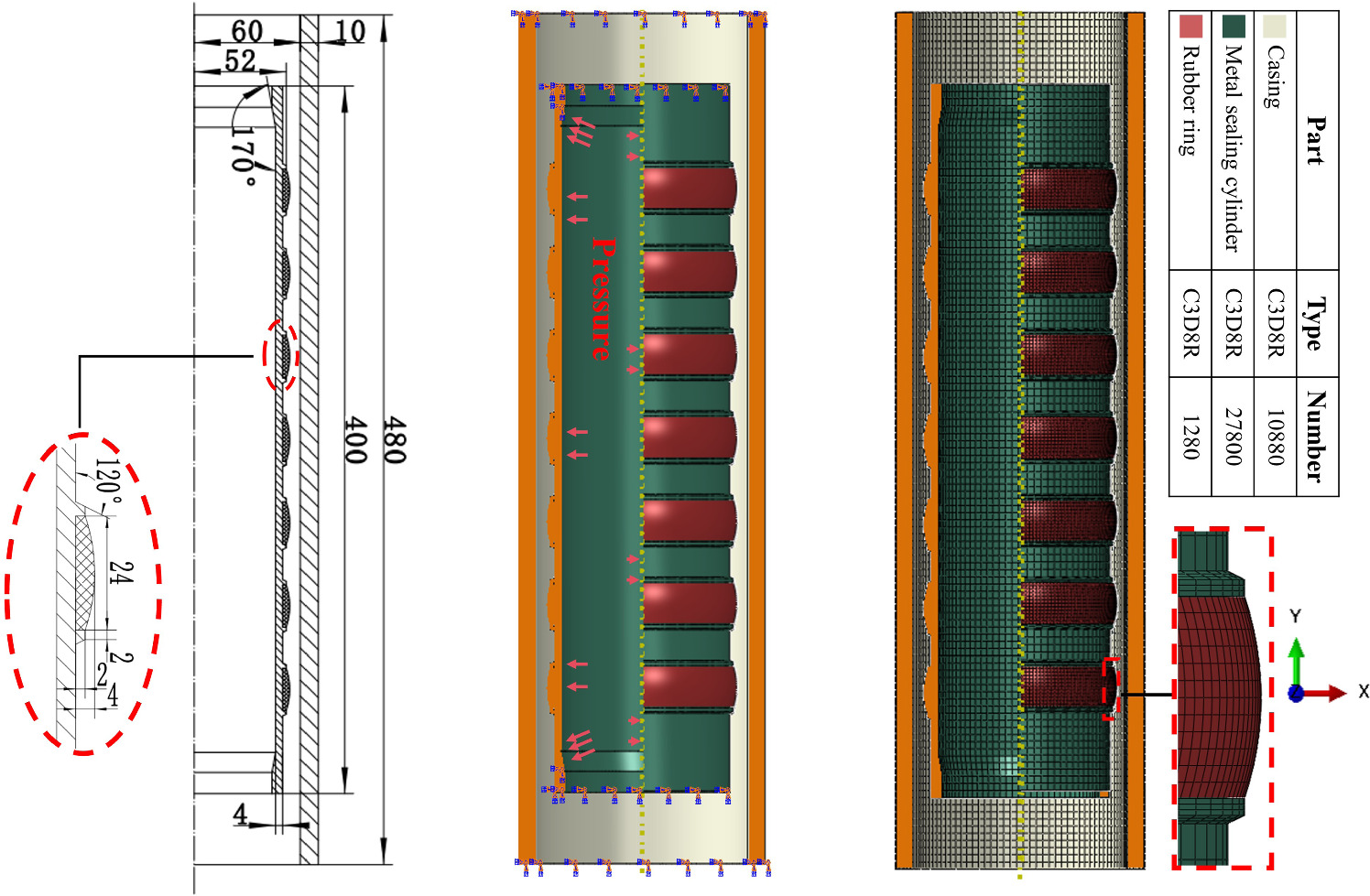 Sealing performance analysis and structure optimization of metal ...