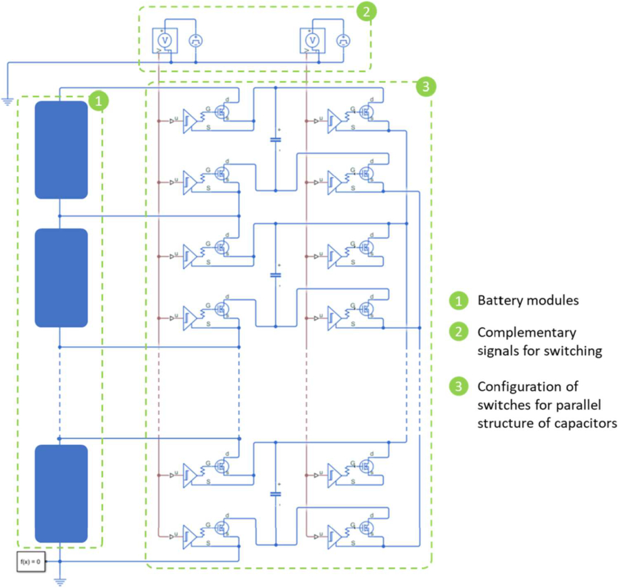 Delta Control Capactor Modularized delta switched-capacitor voltage balancing circuit with ...