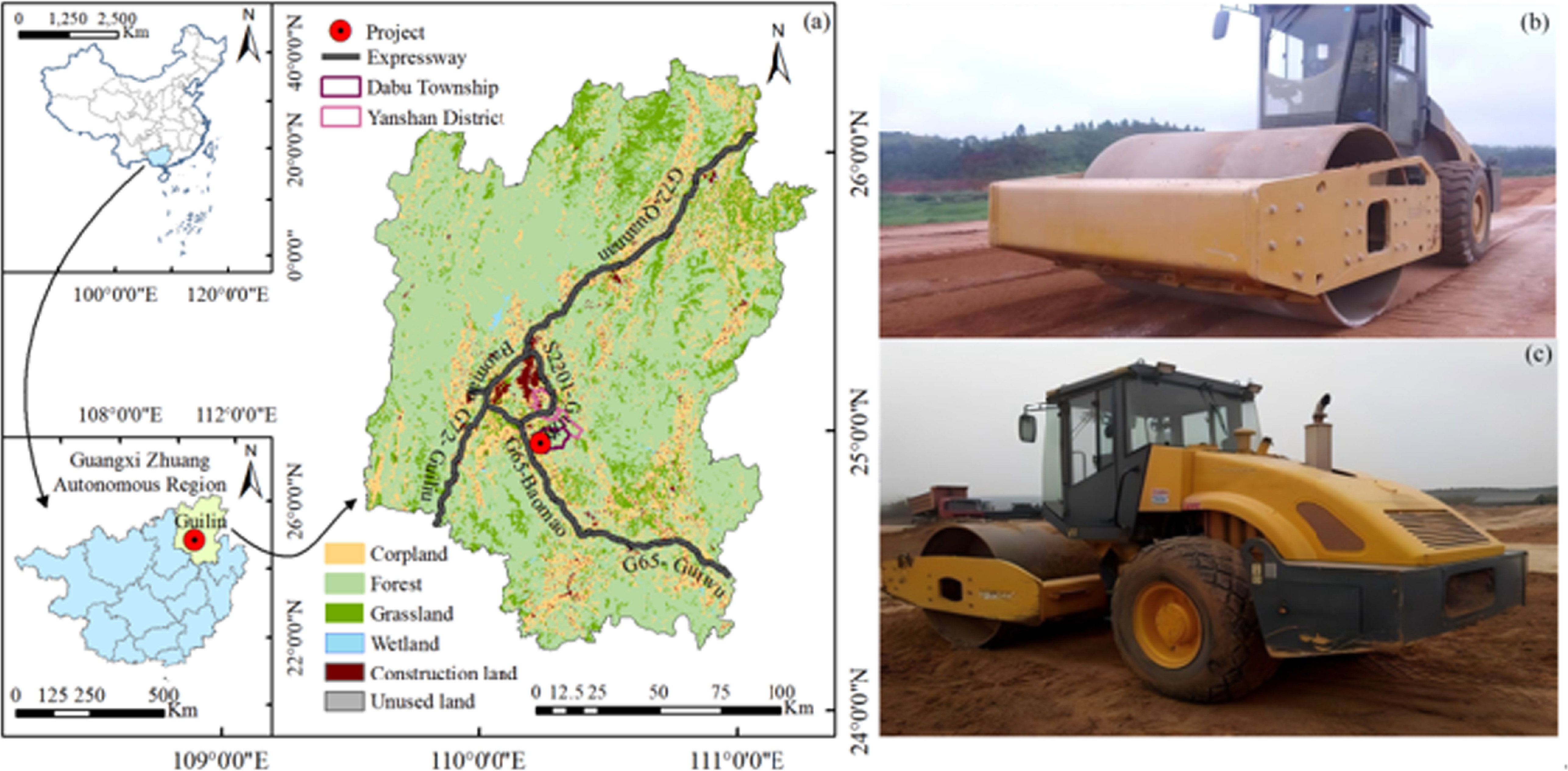 Compaction performance of mixed soil fillers under heavy-duty rolling ...