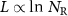 $L \propto \textrm{ln}\ N_\textrm{R}$