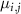 $\mu_{i,j}$