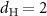 $d_\textrm{H} = 2$