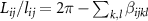 $L_{ij}/l_{ij} = 2\pi - \sum_{k,l}\beta_{ijkl}$