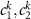 $c^k_1,c^k_2$
