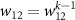 $w_{12} = w_{12}^{k-1}$