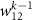 $w_{12}^{k-1}$