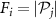 $F_i = |\mathcal{P}_j|$