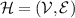 $\mathcal{H} = (\mathcal{V},\mathcal{E})$