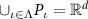 $\cup_{\iota\in \Lambda}P_\iota = \mathbb{R}^d$