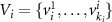 $V_i = \{v_i^1,\ldots,v_{k_i}^i\}$