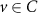 $v \in C$