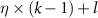 $ \eta \times (k-1) + l $