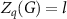 $Z_q(G) = l$