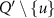 $ Q^{^{\prime}} \setminus \{u\} $