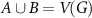 $A \cup B = V(G)$