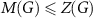 $M(G) \unicode{x2A7D} Z(G)$