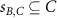 $ s_{B,C} \subseteq C $