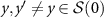 $y, y^{^{\prime}} \ne y \in \mathcal{S}(0)$