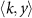 $\langle k, y \rangle$