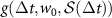 $g(\Delta t, w_0, {\mathcal{S}}(\Delta t))$