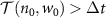 ${\mathcal{T}}(n_0, w_0) \gt \Delta t$