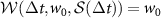${\mathcal{W}}(\Delta t, w_0, {\mathcal{S}}(\Delta t)) = w_0$