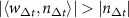 $|\langle{w_{\Delta t}, n_{\Delta t}}\rangle| \gt |n_{\Delta t}|$