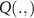 $Q(., )$