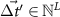 $\vec{\Delta t^{^{\prime}}} \in {\mathbb{N}}^L$
