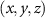 $\left(x,y,z\right)$