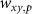 $w_{xy,p}$