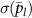 $\sigma\!(\bar{p}_l)$