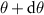 $\theta + \textrm{d}\theta$