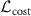 $\mathcal{L}_{\text{cost}}$