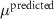 $\mu^\mathrm{predicted}$