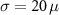 $\sigma = 20\,\mu$