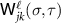 $\mathsf{W}^\ell_{jk}(\sigma, \tau)$