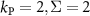 $k_\mathrm{P} = 2, \Sigma = 2$